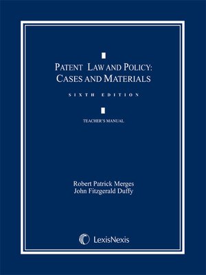 cover image of Patent Law & Policy: Cases & Materials